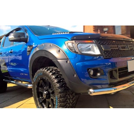 Aletines XXL en ABS negro (6 piezas +40mm), instalación sin perforar.