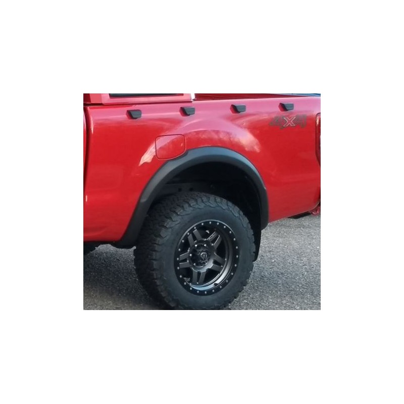 Aletines "Slim-Line" en ABS negro (6 piezas +25mm), instalación sin perforar.