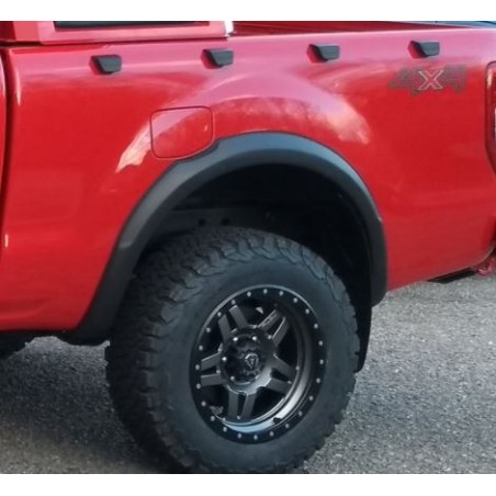 Aletines "Slim-Line" en ABS negro (6 piezas +25mm), instalación sin perforar.