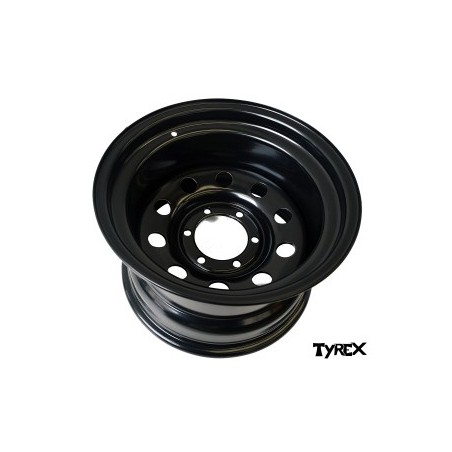 LLANTA DE ACERO TYREX 10X15 ET -44 NEGRA PARA TOYOTA NISSAN