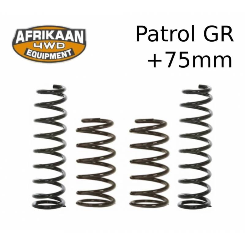 Muelles elevados y reforzados para Nissan Patrol GR Y60/Y61 (+75mm) Afrikaan