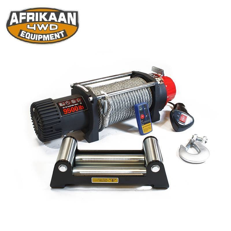 Cabrestante 9500 LBS / 4310 kg 12V Afrikaan con Cable de Acero
