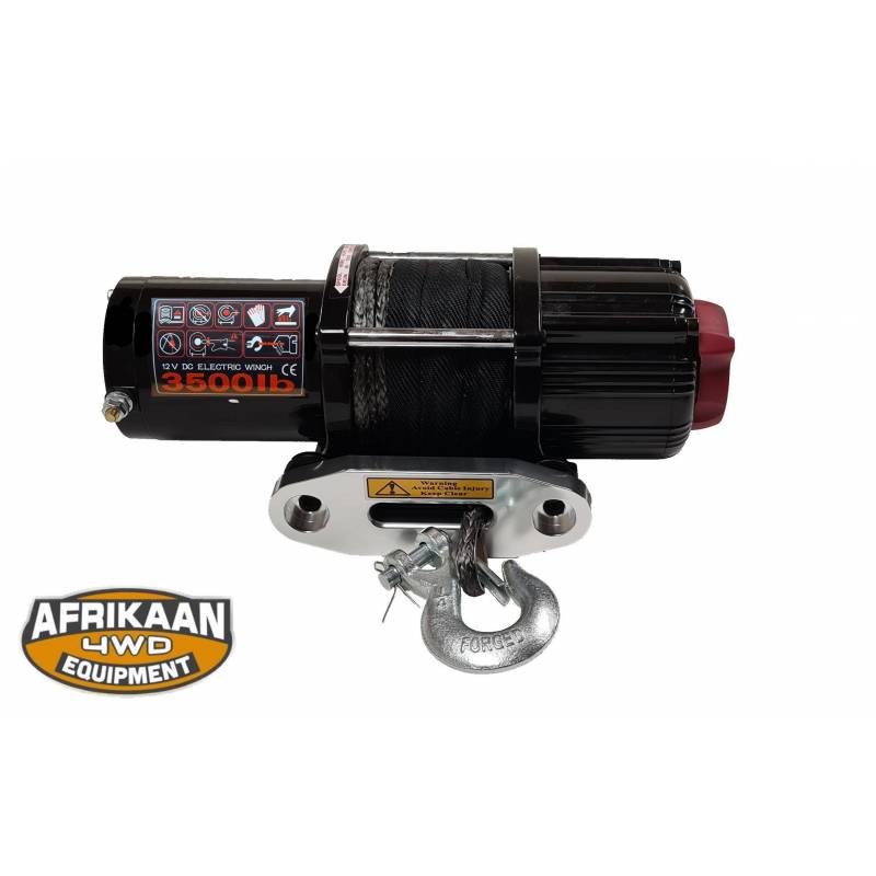 Cabrestante 3500 LBS / 1587 kg 12V con Cable de Plasma Afrikaan