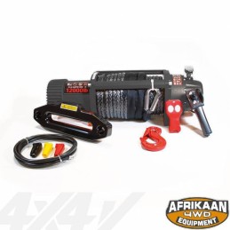 Cabrestante 12000 LBS / 5448 kg 12V con Cable de Plasma Afrikaan