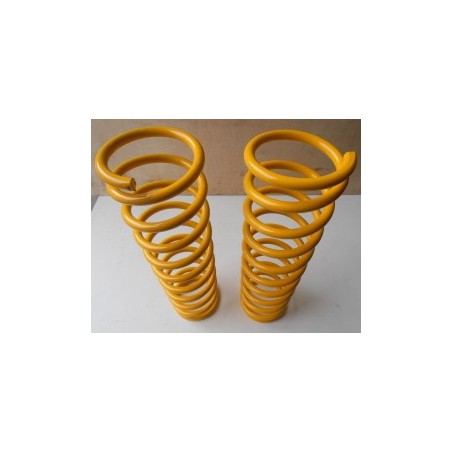 PAREJA DE MUELLES RAPTOR DELANTEROS +5 CM AMARILLO PARA LAMPARA TOYOTA LJ REDONDA